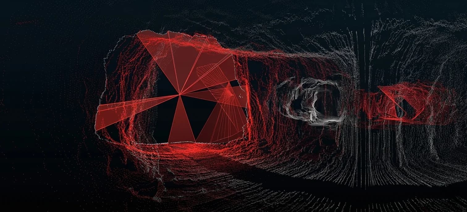 Underground mining LiDAR scan visualization