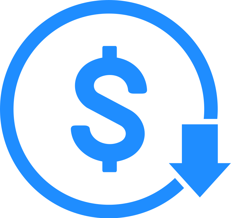 Cost reduction icon